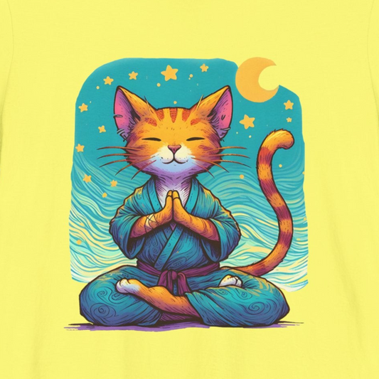 Cute Cat Meditation Tee